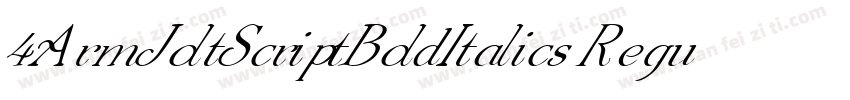 4ArmJoltScriptBoldItalics Regular字体转换